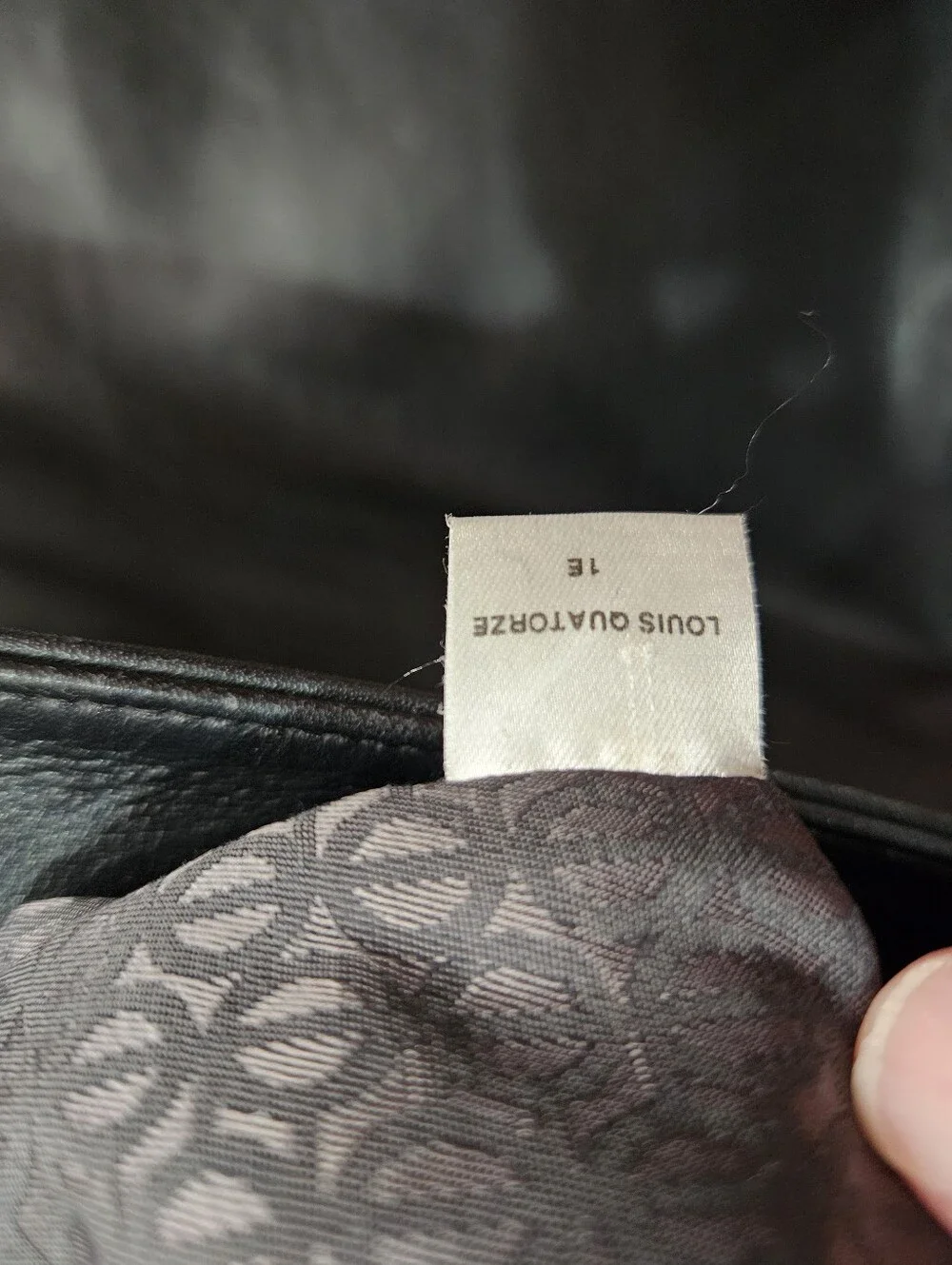 2011 Louis Quatorze Black Leather Top-Handle Shoulder Bag